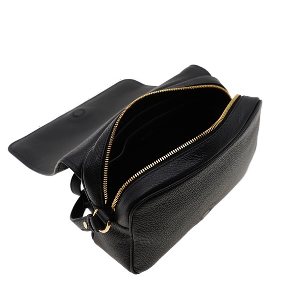 Prada Crossbody Flop Camera Bag Black Leather 1BD163 New - Picture 6 of 7
